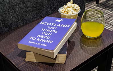 Books, Popcorn and a Drink