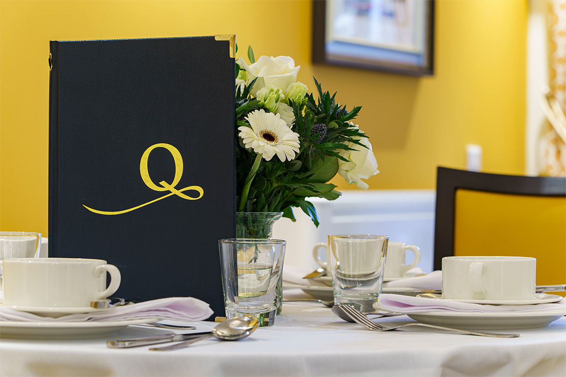 Dining Table With Branded Menu